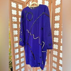 Vintage Beaded Shift Dress